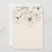 Moderne minimalistische bloemen 80e verjaardag kaart (Achterkant)