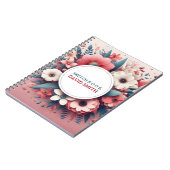 Moderne minimalistische bloemen notitieboek (Linkerzijde)