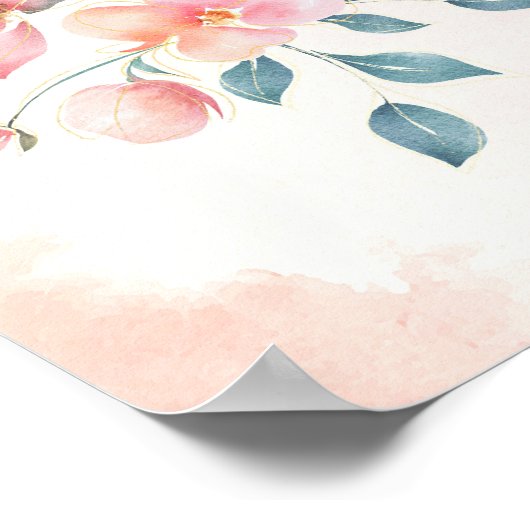 Moderne minimalistische bloemen poster (Hoek)