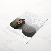 Moderne minimalistische bloemenbruiloft foto folie uitnodiging (Gedraaid)