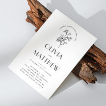 Moderne minimalistische bloemenbruiloft. QR-code e