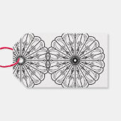 Moderne minimalistische bloemendank u geschenk lab cadeaulabel (Achterkant Horizontaal)