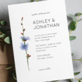 Moderne minimalistische bloemendetail bruiloft kaart