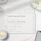 Moderne minimalistische bloemenkalligrafie bruilof kaart