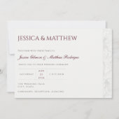 Moderne minimalistische bloemenkalligrafie bruilof kaart (Voorkant)