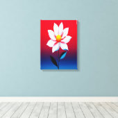 Moderne minimalistische bloemenkunst canvas afdruk (Insitu (Houten vloer))