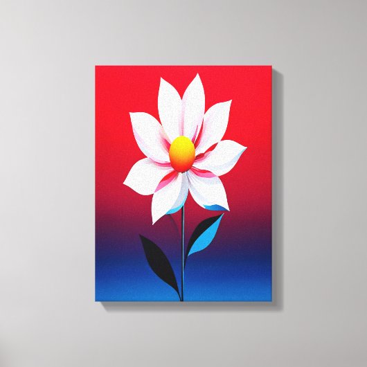 Moderne minimalistische bloemenkunst canvas afdruk (Voorkant)