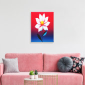 Moderne minimalistische bloemenkunst canvas afdruk (Insitu (Woonkamer))