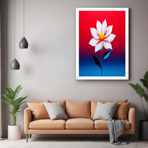 Moderne minimalistische bloemenkunst perfect poster