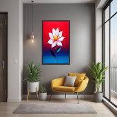 Moderne minimalistische bloemenkunst poster