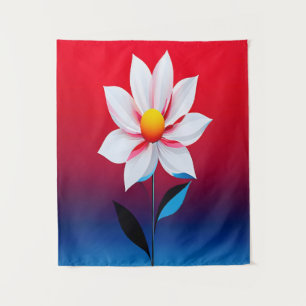 Moderne minimalistische bloemenkunst wandkleed