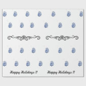 Moderne minimalistische bloemenprint cadeaupapier (Vlak)