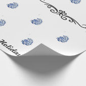 Moderne minimalistische bloemenprint cadeaupapier (Hoek)