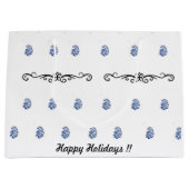 Moderne minimalistische bloemenprint groot cadeauzakje (Voorkant)