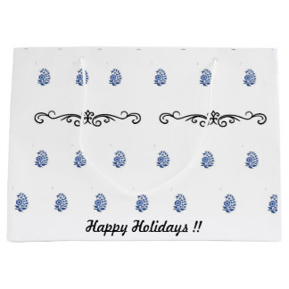 Moderne minimalistische bloemenprint groot cadeauzakje