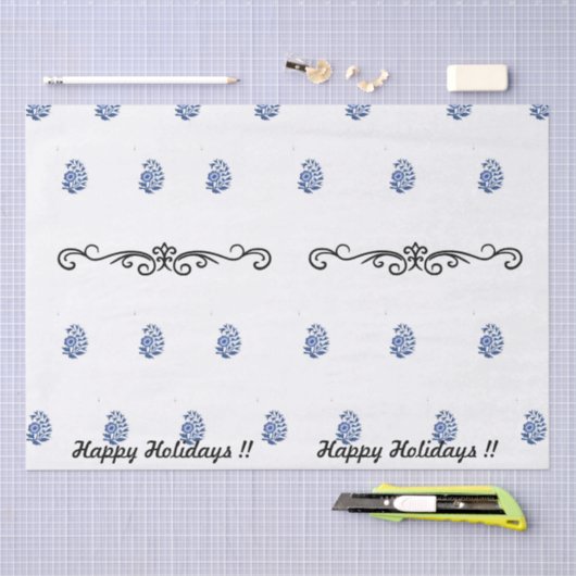 Moderne minimalistische bloemenprint tissuepapier (Craft)