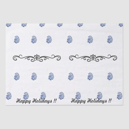 Moderne minimalistische bloemenprint tissuepapier (Voorkant)