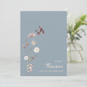 Moderne minimalistische bloemenzwangerschap aankon aankondiging (Staand voorkant)