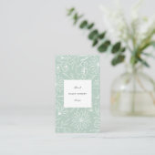 Moderne minimalistische bloemist bloemenmotief gro visitekaartje (Staand voorkant)