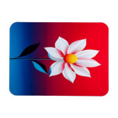 Moderne Minimalistische Bloemkunst Magneet (Horizontaal)
