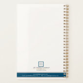 Moderne minimalistische Blue Border Logo Business Planner (Achterkant)