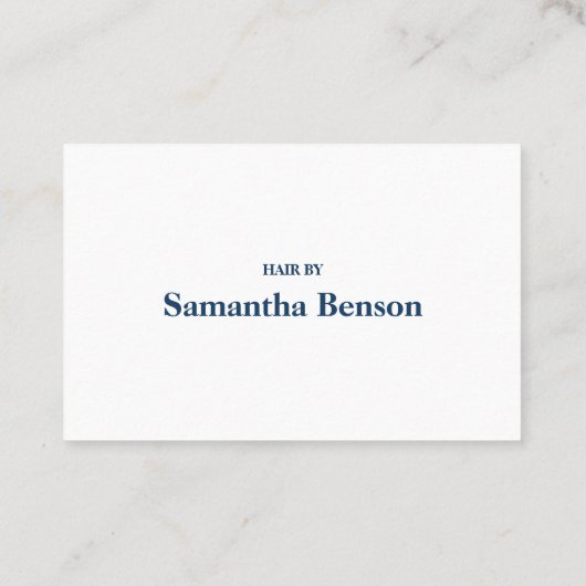 Moderne minimalistische Blue & White Loyalty Kaart Visitekaartje (Achterkant)