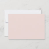Moderne Minimalistische Blush & Navy RSVP Kaart (Achterkant)
