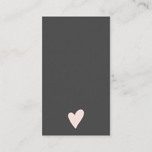 Moderne minimalistische blush orde dank u visitekaartje (Achterkant)