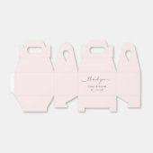 Moderne minimalistische Blush Pink dank u Bedankdoosjes (Uitgevouwen)