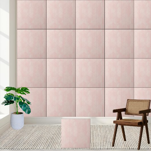 Moderne minimalistische Blush Pink geometrische Tegeltje