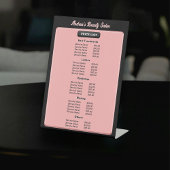 Moderne Minimalistische Blush Roze Professionele S Reclamebord Met Voetstuk