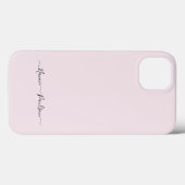 Moderne minimalistische Blush Roze Script Aangepas Case-Mate iPhone Case (Achterkant (horizontaal))