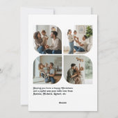 Moderne Minimalistische Bogen Vakantie Foto Collag Feestdagenkaart (Achterkant)