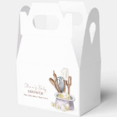 Moderne minimalistische Boho Bakery Chef Baby show Bedankdoosjes (Open)