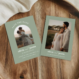 Moderne minimalistische boho Bewaar de datum fotok Kaart