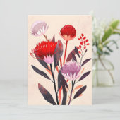 Moderne Minimalistische Boho Bloemige Botanische Aankondiging (Staand voorkant)