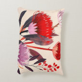 Moderne Minimalistische Boho Bloemige Botanische Accent Kussen (Achterkant (Verticaal))