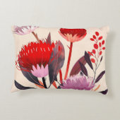 Moderne Minimalistische Boho Bloemige Botanische Accent Kussen (Achterkant)