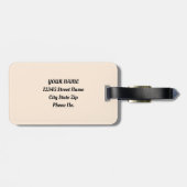 Moderne Minimalistische Boho Bloemige Botanische Bagagelabel (Achterkant horizontaal)