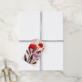 Moderne Minimalistische Boho Bloemige Botanische Cadeaulabel (Met Touw)