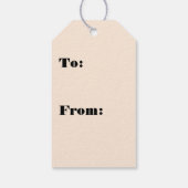 Moderne Minimalistische Boho Bloemige Botanische Cadeaulabel (Achterkant)