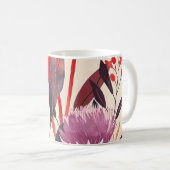 Moderne Minimalistische Boho Bloemige Botanische Koffiemok (Voorkant rechts)
