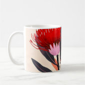 Moderne Minimalistische Boho Bloemige Botanische Koffiemok (Links)