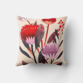 Moderne Minimalistische Boho Bloemige Botanische Kussen (Achterkant)