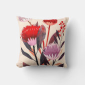 Moderne Minimalistische Boho Bloemige Botanische Kussen (Voorkant)