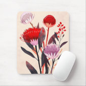 Moderne Minimalistische Boho Bloemige Botanische Muismat (Met muis)