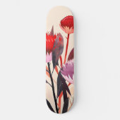 Moderne Minimalistische Boho Bloemige Botanische Persoonlijk Skateboard (Voorkant)