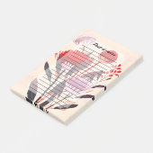 Moderne Minimalistische Boho Bloemige Botanische Post-it® Notes (Schuin)