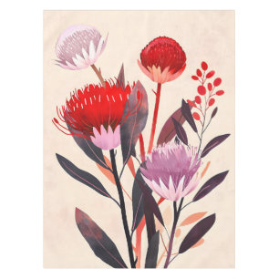 Moderne Minimalistische Boho Bloemige Botanische Tafelkleed