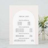 Moderne Minimalistische Boho Boog | Prijs Flyer (Staand voorkant)